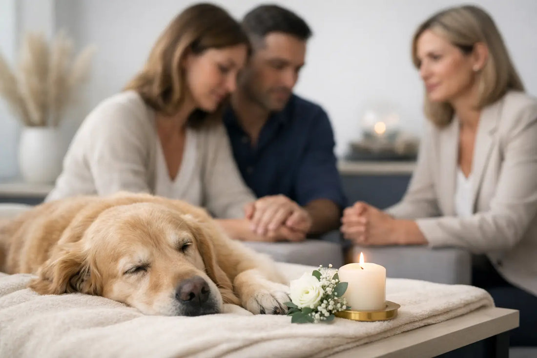 Ceremonia de despedida para mascotas con calma